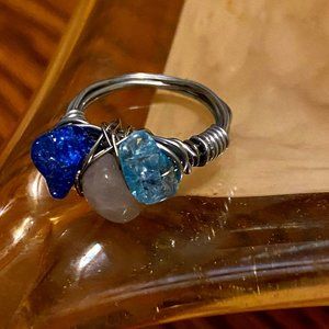 Handmade crystal ring